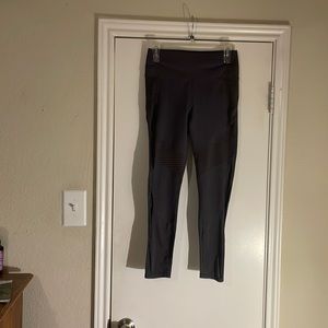 Demi Lovato for Fabletics gray leggings, wide waistband